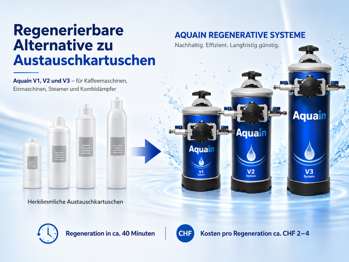 Aquain V1–V3 als regenerierbare Alternative zu Austauschfilterkartuschen